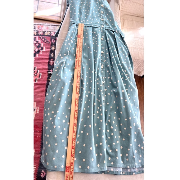 SAMANTHA SUNG Audrey Dress in Seafoam Blue White Dot Print - 4 - Picture 11 of 11